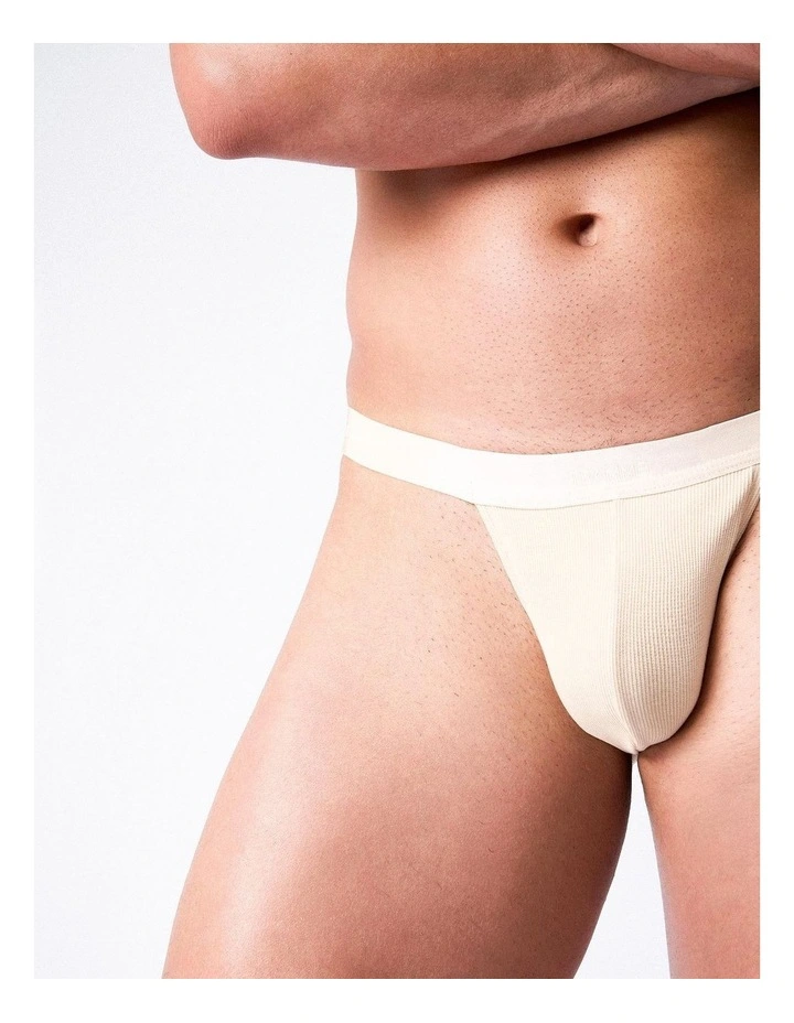 Team Cotton Micro Brief in Ecru image 6