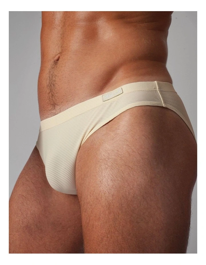 Eclipse Bikini Brief in Ecru image 3
