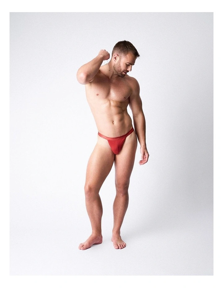 Team Cotton Micro Thong in Amber image 2