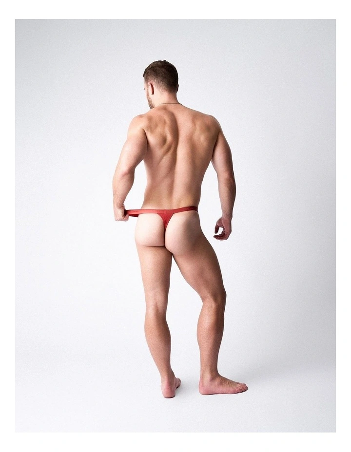 Team Cotton Micro Thong in Amber image 3
