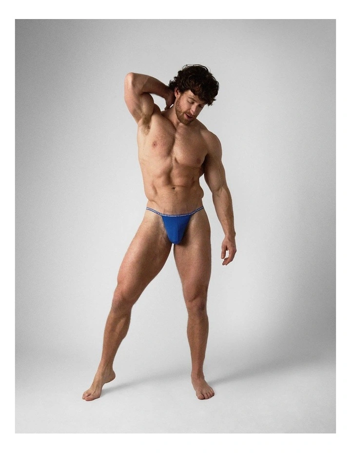 Glide Micro Thong in Indigo image 1