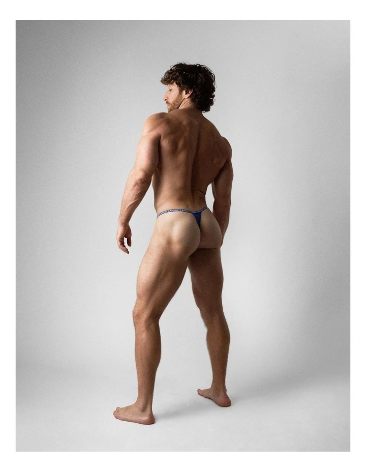 Glide Micro Thong in Indigo image 4