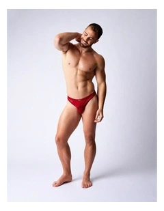 Romeo Sheer Thong in Cherry