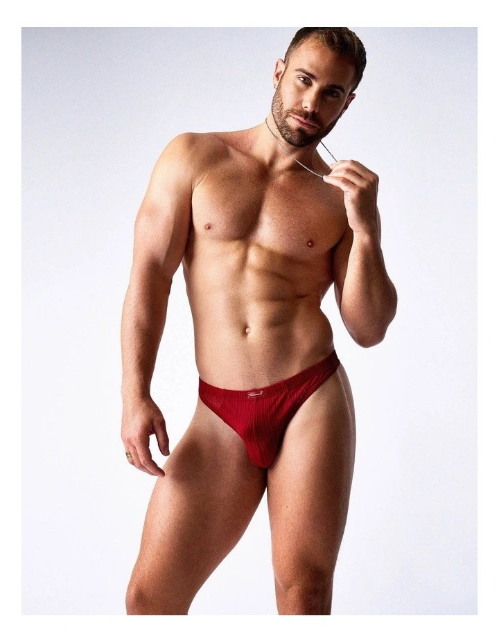 Romeo Sheer Thong in Cherry image 3