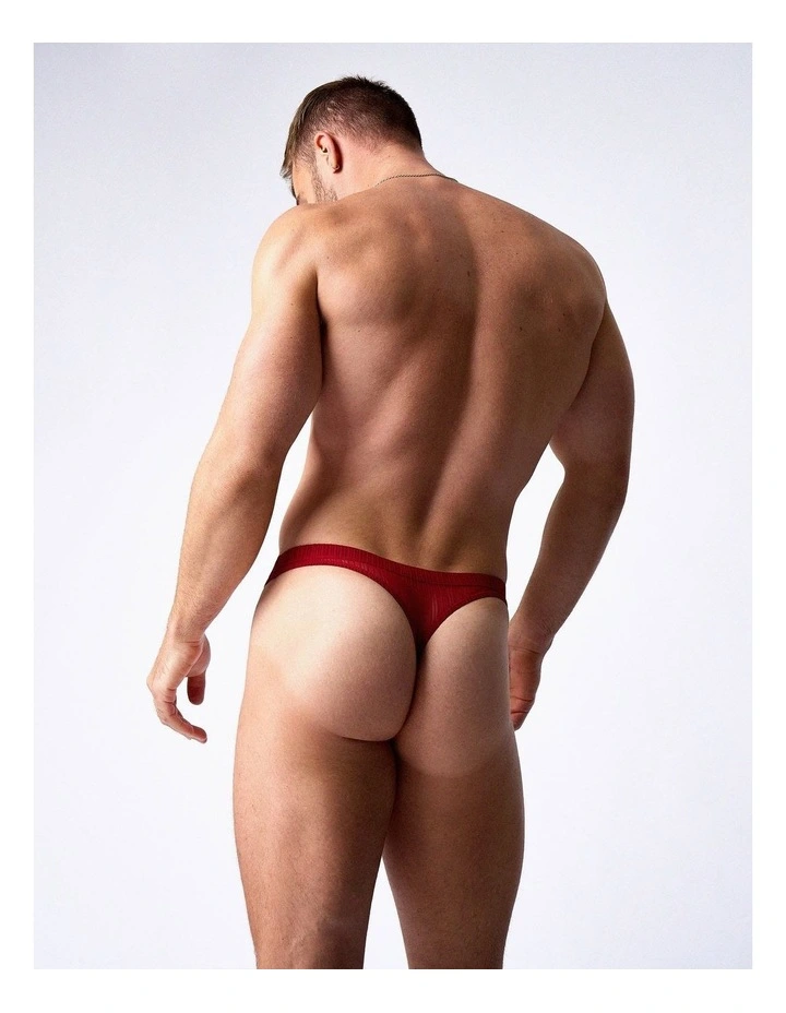 Romeo Sheer Thong in Cherry image 4