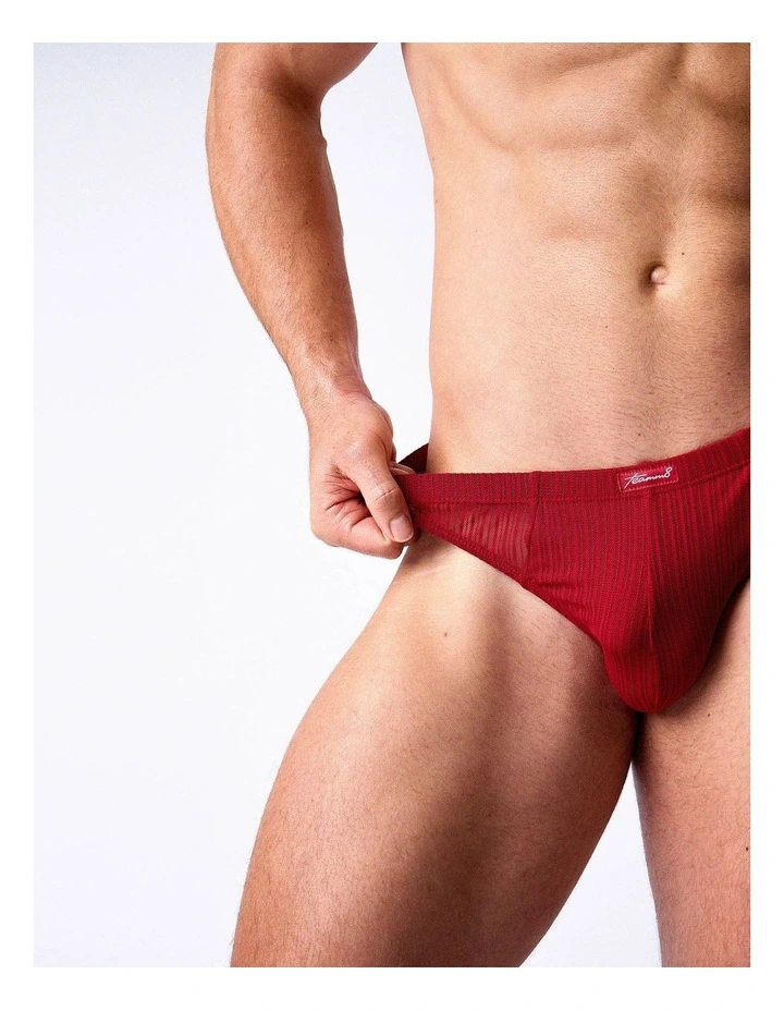 Romeo Sheer Thong in Cherry image 6
