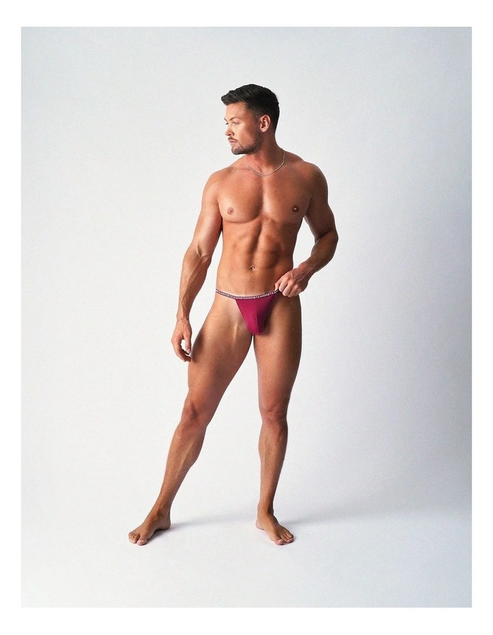 Glide Micro Thong in Boysenberry image 1