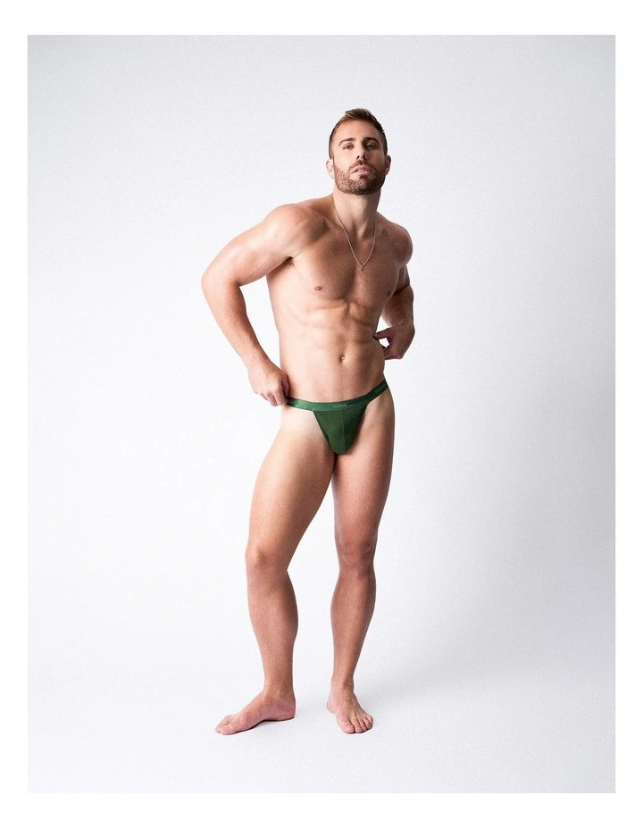 Team Cotton Micro Thong in Forest image 3