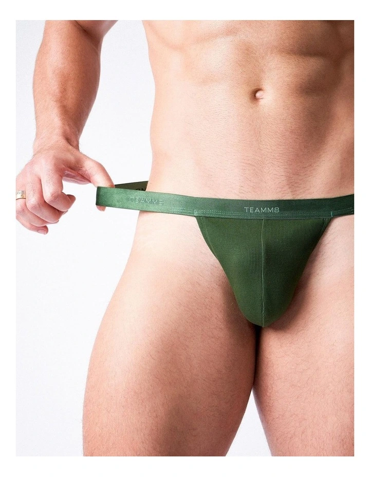Team Cotton Micro Thong in Forest image 5