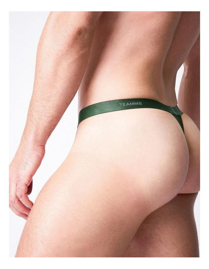 Team Cotton Micro Thong in Forest image 6