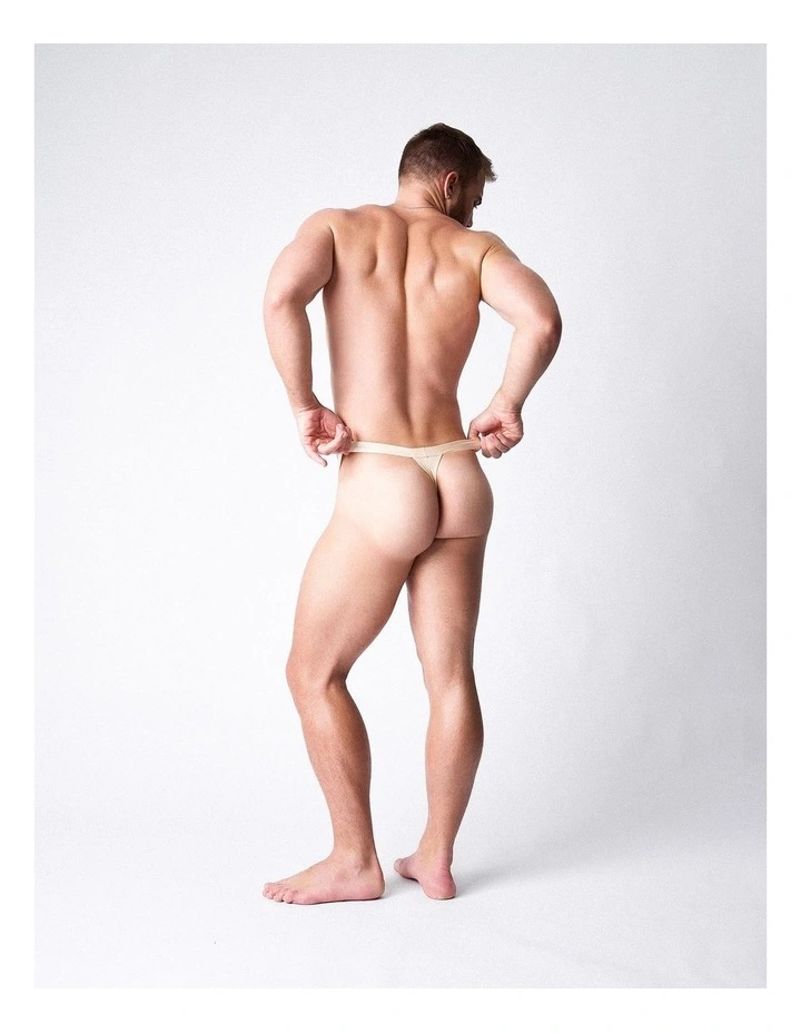 Team Cotton Micro Thong in Ecru image 3