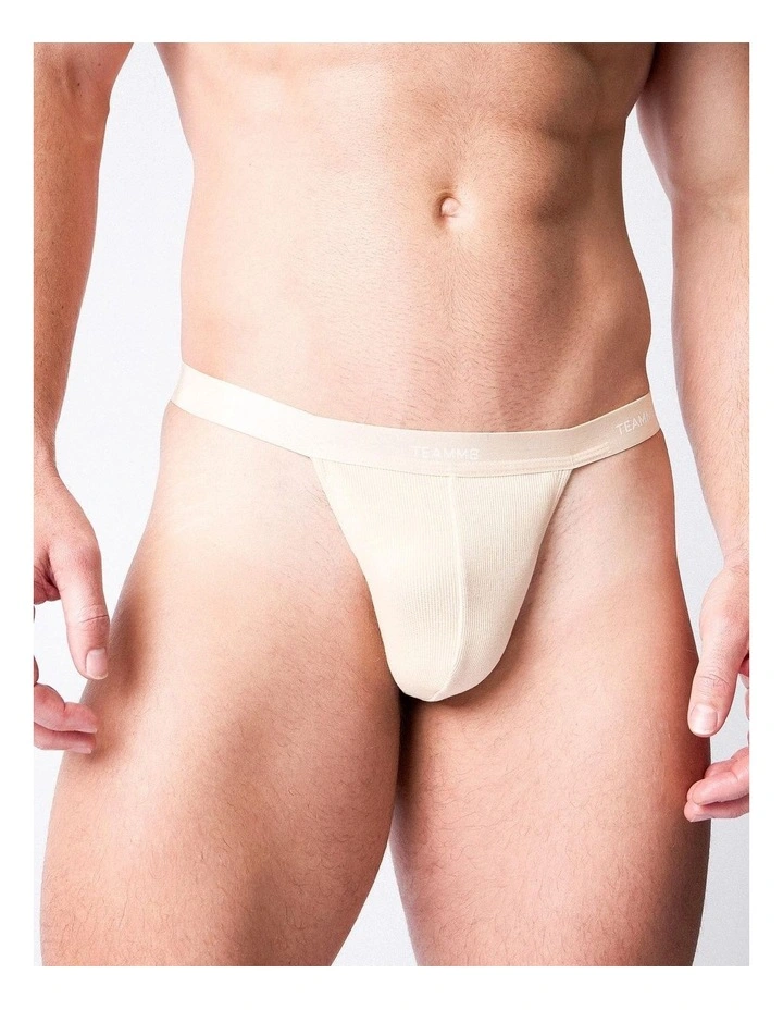 Team Cotton Micro Thong in Ecru image 6