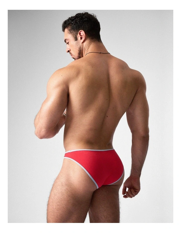 Flaunt Bikini Brief in Cherry image 2