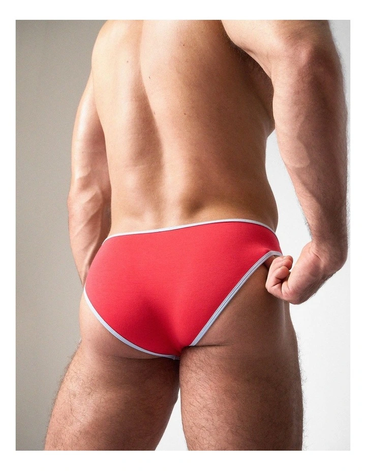 Flaunt Bikini Brief in Cherry image 3