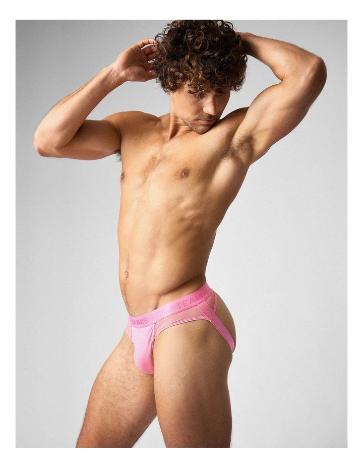 Score Sheer Slim Jockstrap in Blush image 4