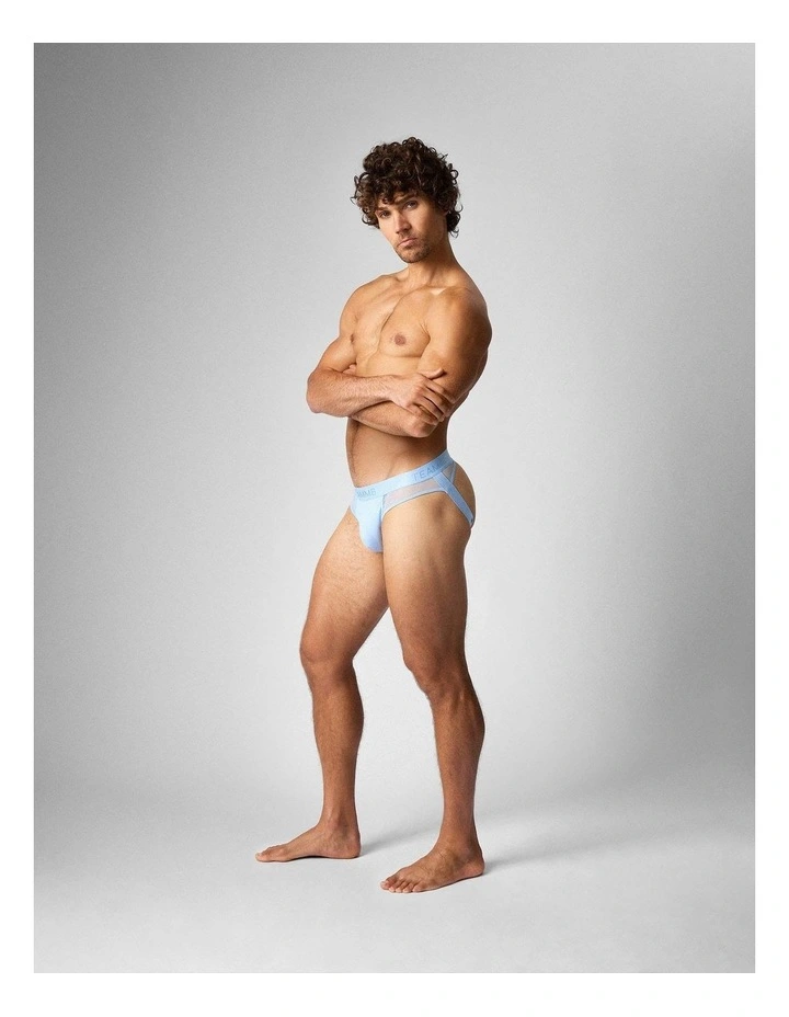 Score Sheer Slim Jockstrap in Arctic Blue image 1