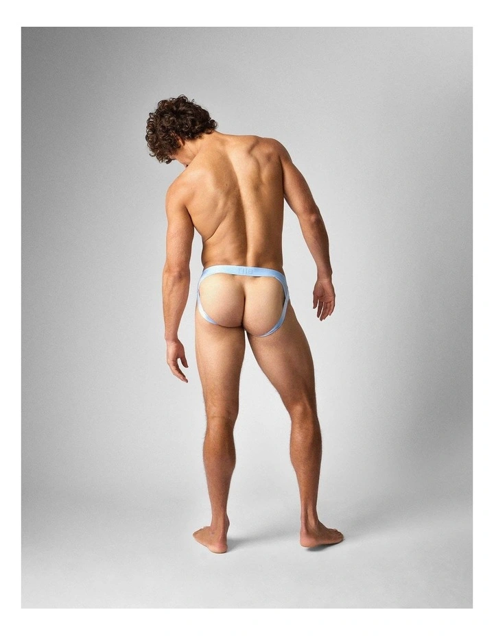 Score Sheer Slim Jockstrap in Arctic Blue image 2