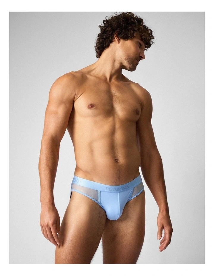 Score Sheer Slim Jockstrap in Arctic Blue image 3