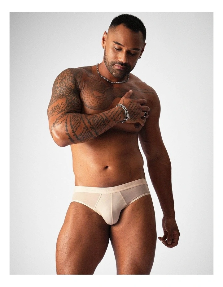 Allure Sheer Jockstrap in Husk image 3