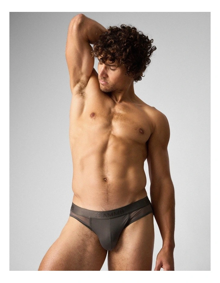 Score Sheer Slim Jockstrap in Pewter image 3
