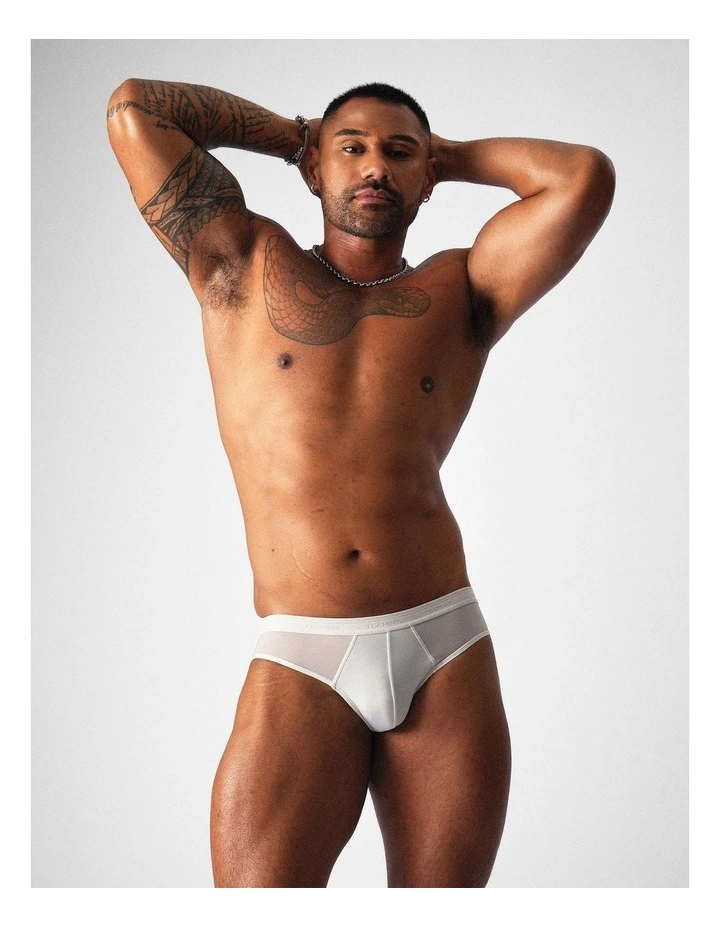 Allure Sheer Jockstrap in Platinum image 1
