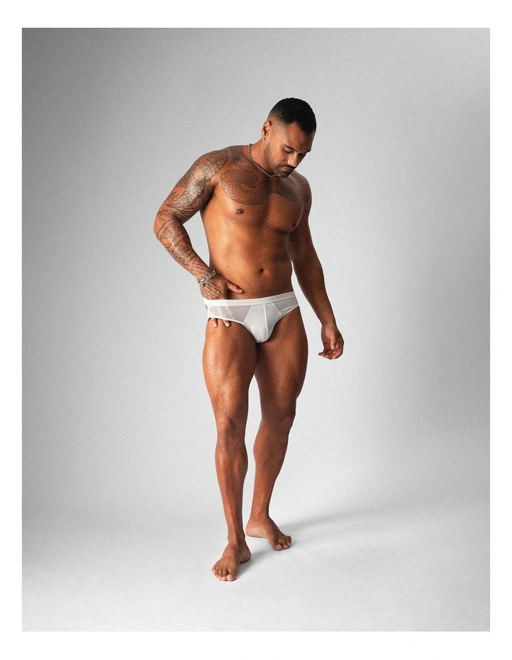 Allure Sheer Jockstrap in Platinum image 2