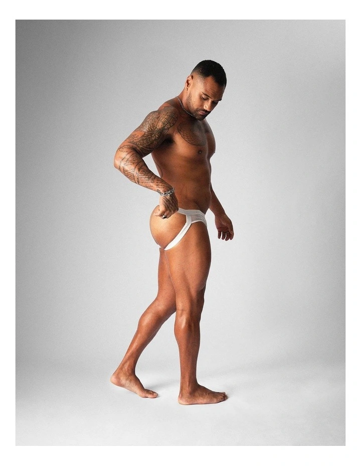 Allure Sheer Jockstrap in Platinum image 3