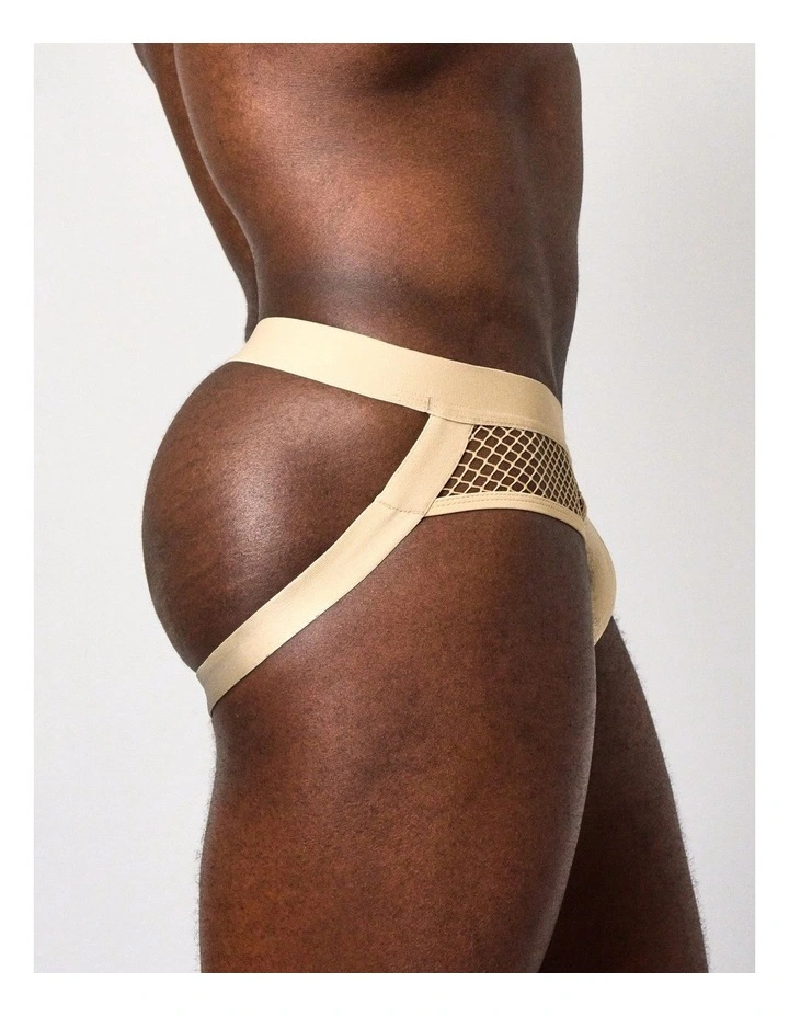Edge Net Jock/Thong in Sand image 2