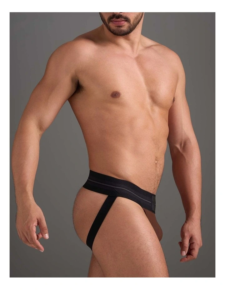 Flex Jockstrap in Faux Leather Saddle image 2
