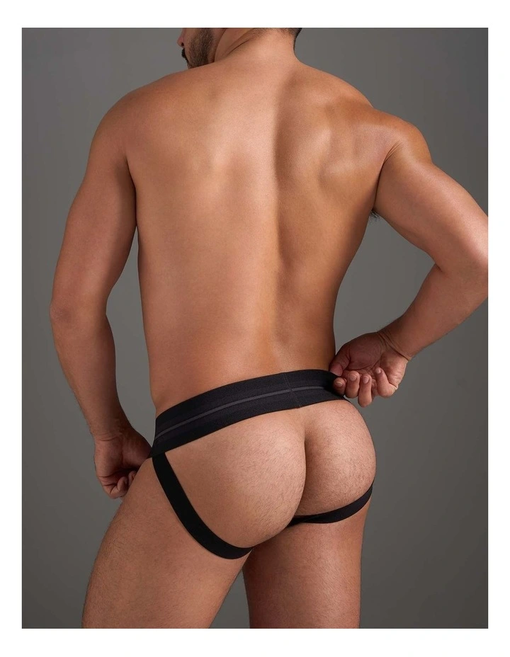 Flex Jockstrap in Faux Leather Saddle image 3