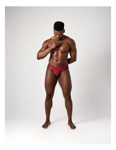 Edge Net Jock/Thong in Maroon