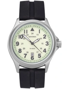 Wingman 43mm Rubber Silver Watch