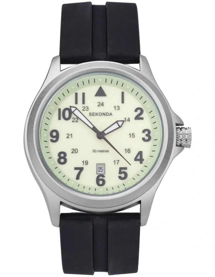 Wingman 43mm Rubber Silver Watch image 1