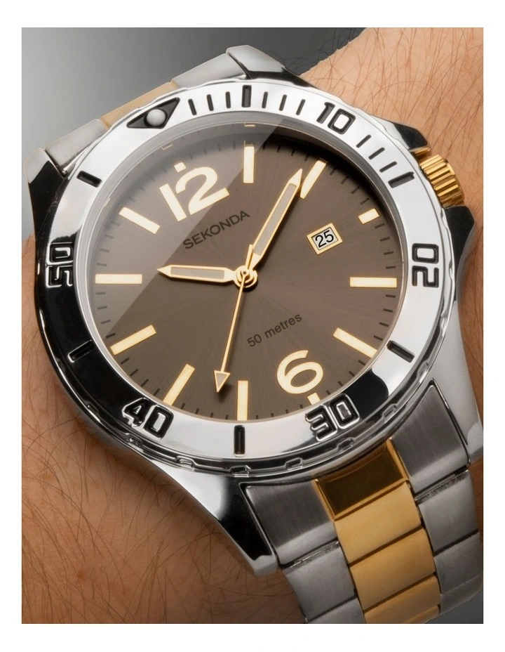 Caspian 46mm Link Two Tone Watch image 2