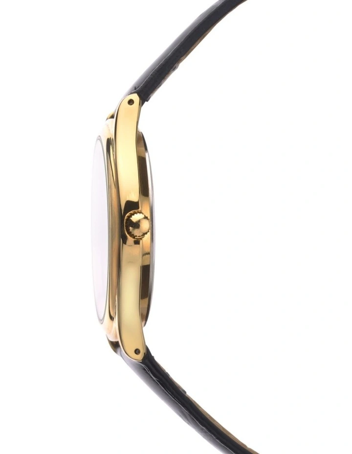 Classic 38mm Leather Watch in Gold image 2
