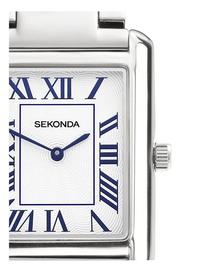 Clement 28x37mm Link Watch in Silver image 3