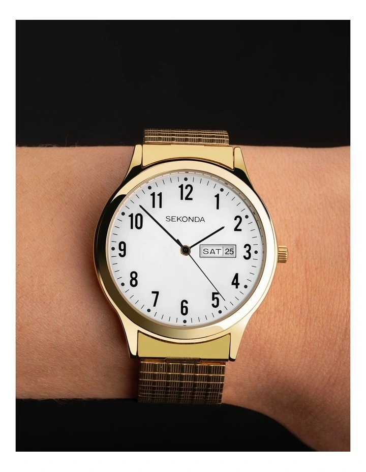 Classic 36mm Expander Watch in Gold image 2