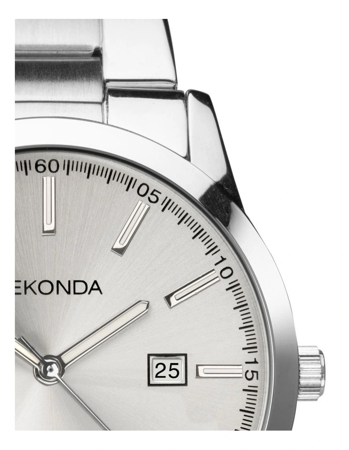 Taylor 43mm Link Watch in Silver image 3