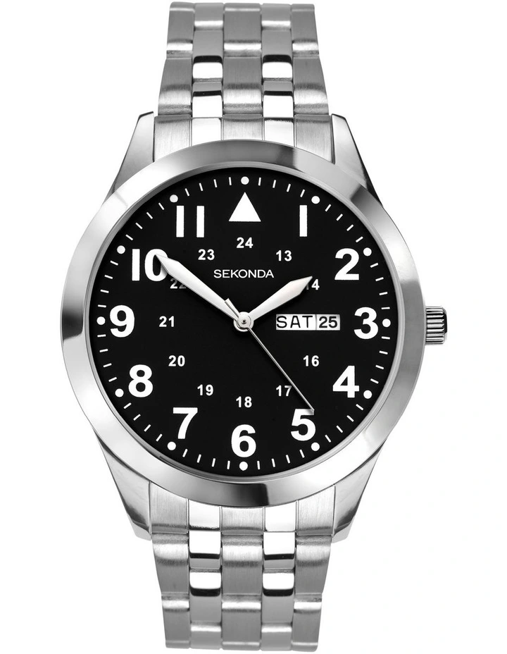 Wingman 43mm Link Watch in Silver image 1