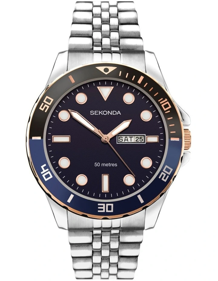 Belearic 44mm Rubber Watch in Silver image 1