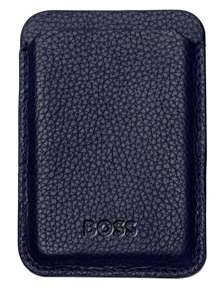 BOSS Card Holder Mobile Classic Grained Navy image 1