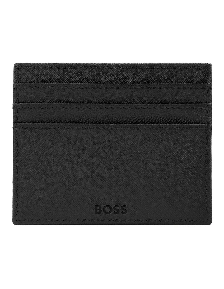 BOSS Card Holder Double B Saffiano Leather Black image 4