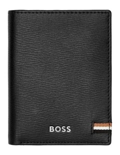 Folding Leather Card Holder Iconic Black