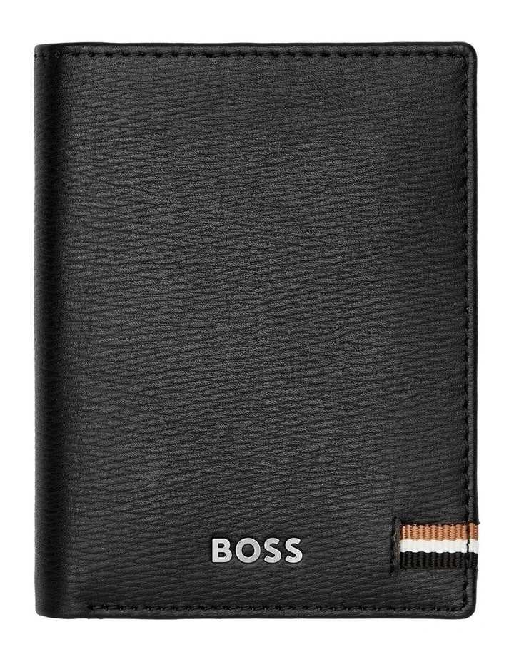 Folding Leather Card Holder Iconic Black image 1