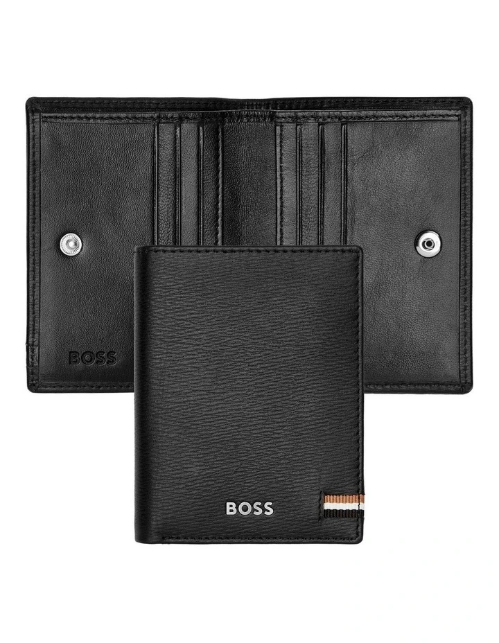 Folding Leather Card Holder Iconic Black image 2