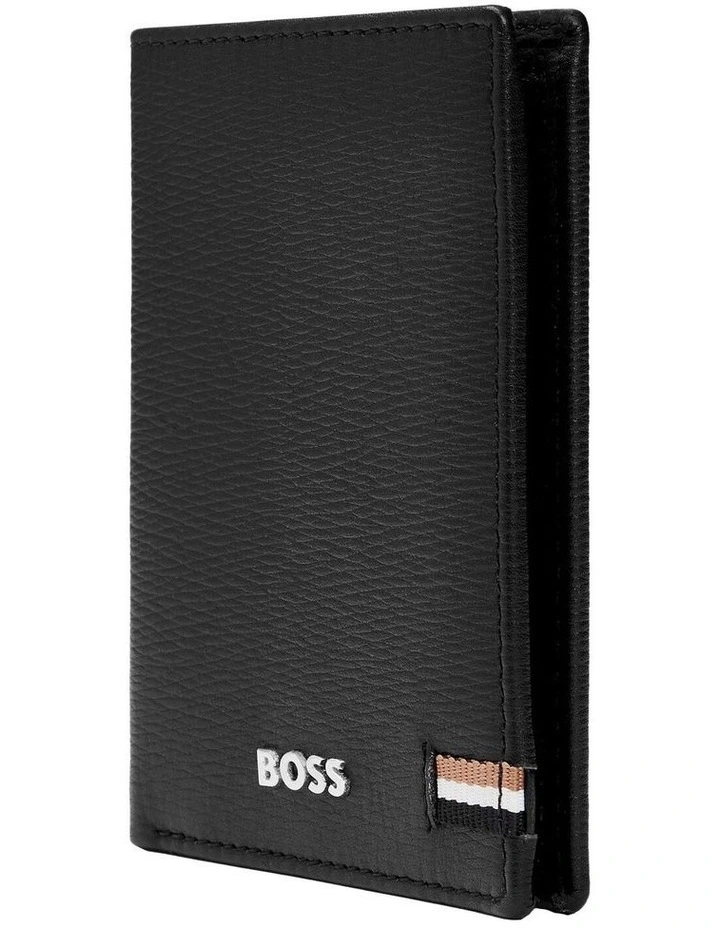 Folding Leather Card Holder Iconic Black image 3
