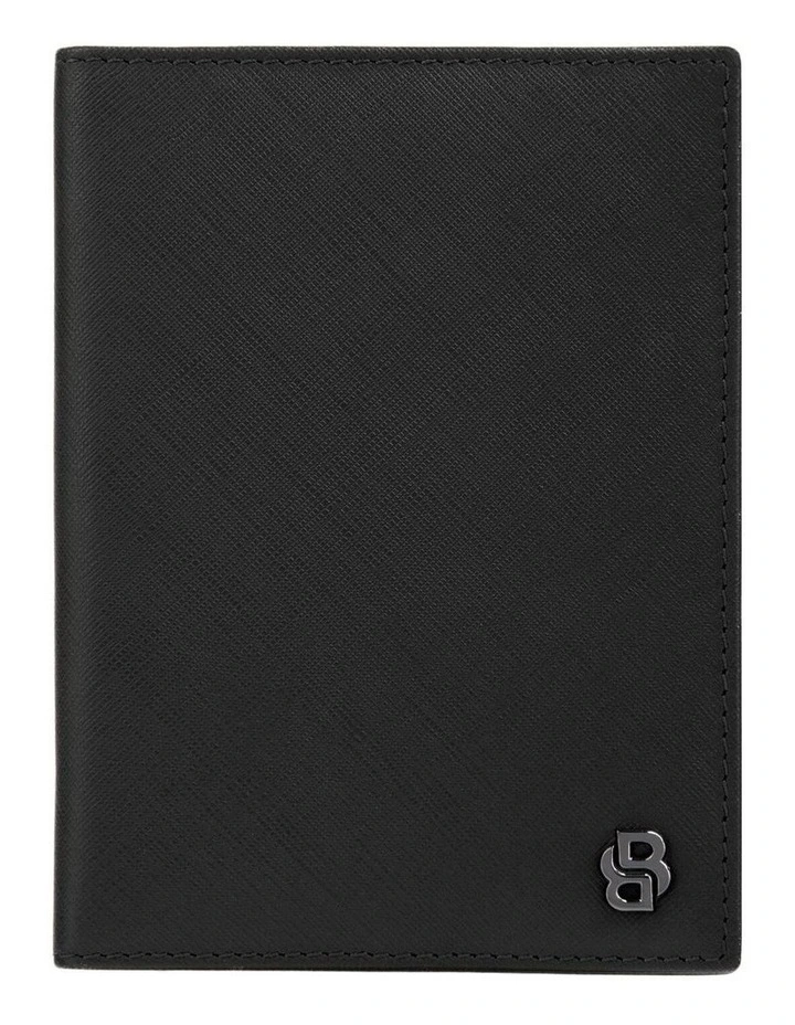 BOSS Passport Holder Saffiano Leather Black image 2