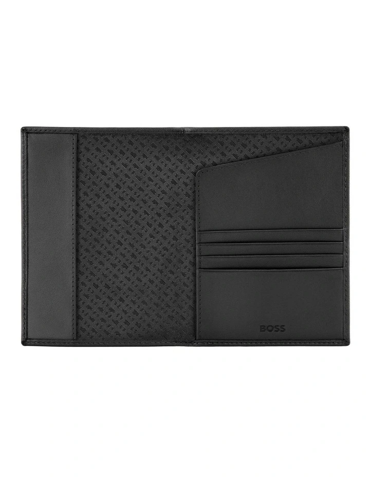 BOSS Passport Holder Saffiano Leather Black image 4