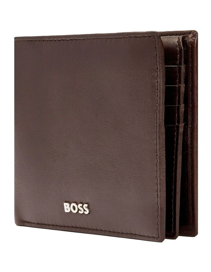 Trifold Leather Wallet Classic Smooth Brown image 3