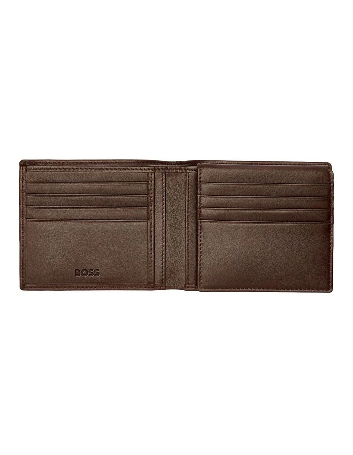Trifold Leather Wallet Classic Smooth Brown image 4